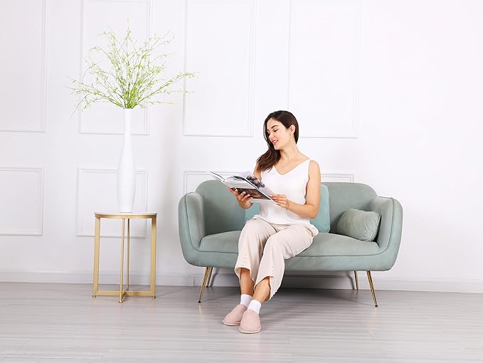 Leewadee Decorative Tall Floor Vase for Living Room Decor, 26 inches, White, Resin