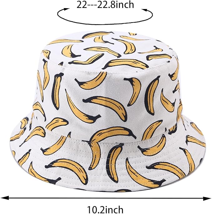 Bucket Hat for Women Men, Cotton Reversible Double Side Wear Sun Hats Beach Fisherman Hat