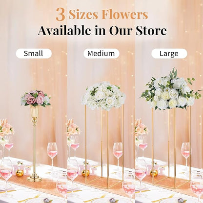 NUPTIO Flower Balls for Wedding Centerpieces - 6 Pcs 9.5 inch Diameter Fake Flower Ball Arrangement Bouquet Party Centerpieces for Tables - Dusty Rose Bouquet Centerpiece Flowers for Wedding Table
