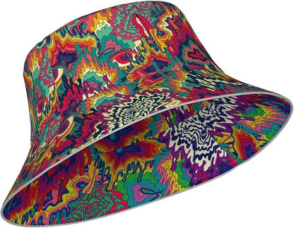 Bucket Hat Beach Summer Sun Hat Reversible Fisherman Hats Double Sided Wearing for Women Men Boys Girls