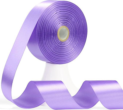 60 Yards Lavender Ribbon 1-1/2 Inch, Solid Lavender Purple Satin Ribbon for Gift Wrapping, Crafts, Flower Bouquet, Wedding, Baby Shower, Easter, Christmas, Halloween