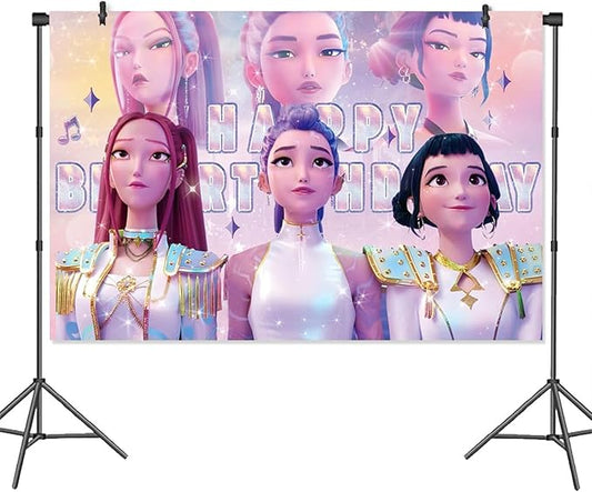 Cute Cartoon Backdrop, Anime Birthday Backdrop, Birthday Party Photo Backdrops, Top Choice for Photography