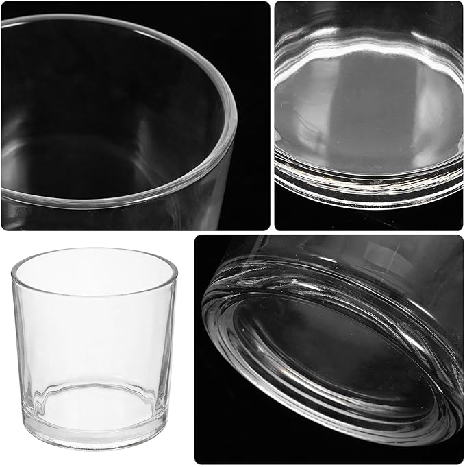 Cylinder Glass Vase for Flower Arranging and Hydroponic Plants Transparent Smooth Surface Floral Holder for Home Decor Stable Glass Candle Holder Alternative for Wedding