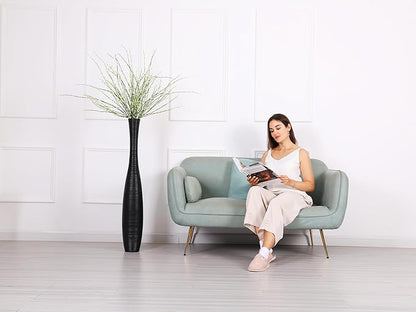 Leewadee Decorative 41 inches Tall Floor Vase for Living Room Home Decor, Black, Resin