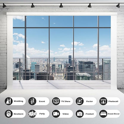 Office Backdrop for Video Conference Modern Business Office Work Place Background Virtual Offices Scene for Live Video Zoom Calls Businessman Photography Studio Background Props Decor 10x8ft