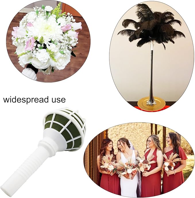 Etetevntt 6 PCS Bouquet Holders Foam Floral Handle Handle Bouquet Holder for DIY Wedding Foam Bouquet Handle Flower Arrangement Wedding Bouquet Supplies