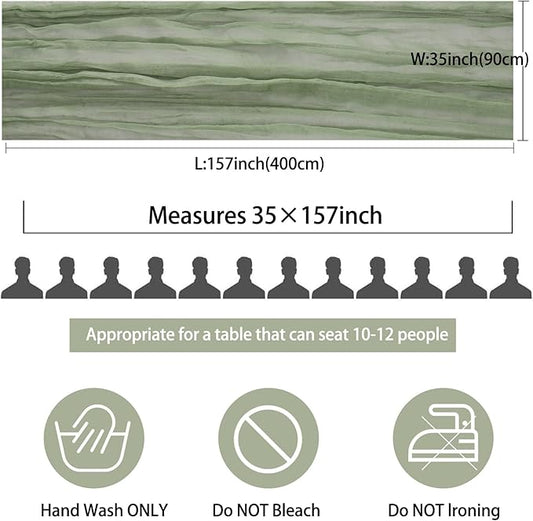 12 Pack 13Ft Cheesecloth Table Runner 35x157 Inch Boho Gauze Table Runner Cheese Cloth Long Rustic Table Runners for Wedding Bridal Shower Birthday Party Table Decor (Dusty Sage Green)