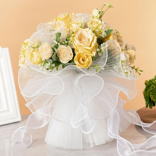 Ochine Bride & Bridesmaid Bouquets for Wedding, Wedding Bouquets for Bride Bridesmaid, Silk Bride Bridesmaid Hand Holding Flower Bouquet for Valentines Day Decor Wedding Party Supplies Home Decor