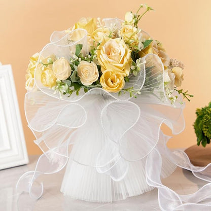 Ochine Bride & Bridesmaid Bouquets - Silk Hand Holding Flower Bouquet for Wedding, Bridesmaid, Valentines Day Decor