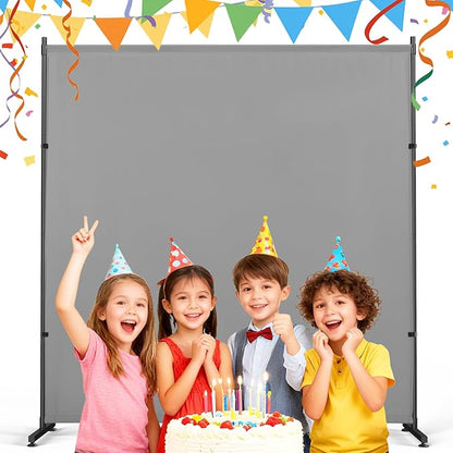 Photography Backgroud/Backdrop –Width Adjustable Thick & Opaque Fabric for Studio, Party, or Video Backdrop– Perfect for Portraits, Events, and Professional Shoots (Gray, 6FT X 6FT)