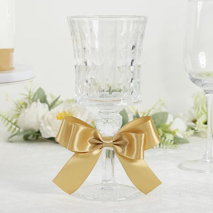 Champagne Gold Ribbon 1 Inch 60 Yards, Gold Satin Ribbon for Flower Bouquet, Graduation Lei, Crafts, Gift Wrapping, Baby Shower, Christmas and Wedding