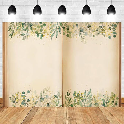 10x6.5ft Fairy Tale Books Backdrop Once Upon a Time Storybook Photography Background Green Leaves Foliage Old Open Magic Book Romantic Wedding Decorations Birthday Baby Shower Photo Booth Prop