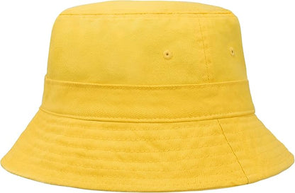 Hot Summer Bucket Hat - Trendy Cotton Sun Hat for Beach, Golf, Fishing - Fun Outdoor Vacation Boonie for Men and Women