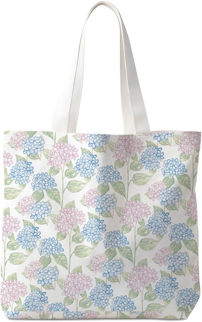Flowers Tote Bag Gifts for Women, Canvas Aesthetic Reusable Grocery Bags Shopping Bags