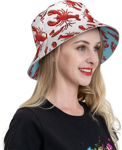 Hat Reversible Fisherman Hats Double Sided Wearing for Women Men Boys Girls