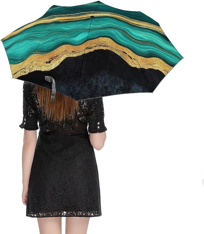 3 Fold Car Umbrella Folding Portable Automatic Umbrella Sunny Rain Sunscreen