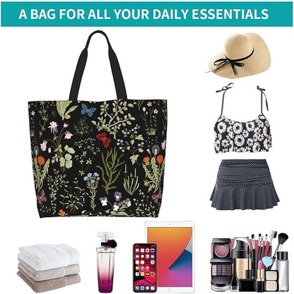 Sunflower Tote Bag For Women, Waterproof Shoulder Bags Big Reusable Grocery Handbag For Shopping Picnic Work Beach
