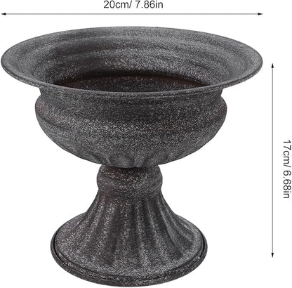 Generic Pedestal Vase Vintage Iron Planter - Flower Arrangement Pot Urn Vase for Farmhouse Table Centerpiece Christmas Anniversary Party