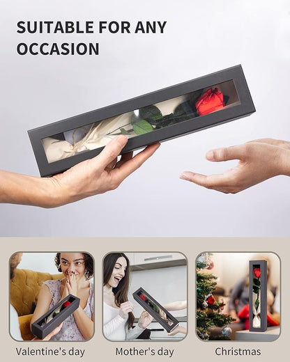 Flowers for Delivery Prime, Preserved Roses Flower Gifts for Women, Real Roses Single Rose Gifts for Her, Mom Birthday Gifts from Daughter, Valentines Flowers Red Roses