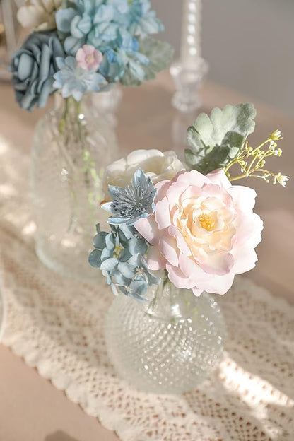 Serra Flora Artificial Flowers Combo Box Set Faux Flowers Bulk Flower Leaf with Stems Arrangements for DIY Wedding Bouquets Party Table Centerpieces Home Decorations Indoor Outdoor