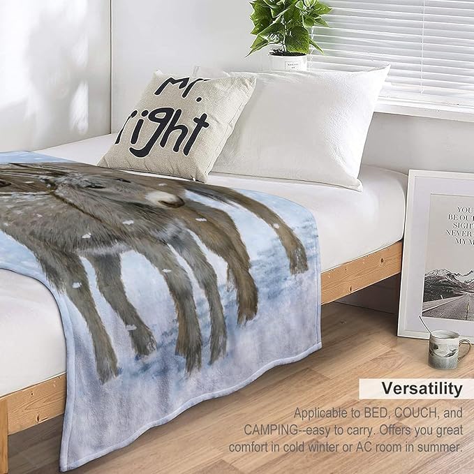 Donkey Gifts for Girls & Women - Soft, Warm & Cozy Fleece Throw Blanket for Kids & Adults - 50"x60"