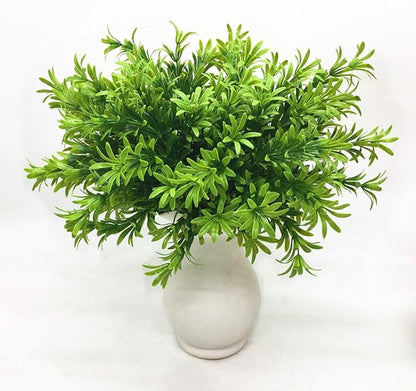 PASYOU Artificial Plants Shrubs, Plastic Shrub Fake Bushes Grass Greenery Leaves Bush Indoor Outdoor Home Garden Party Verandah Wedding Décor DIY Table Arrangement Decoration Planter Filler 2 Pcs