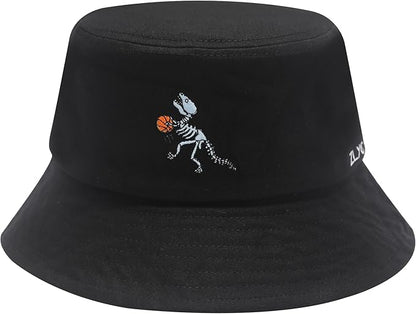 ZLYC Unisex Fashion Embroidered Bucket Hat Summer Fisherman Cap for Men Women