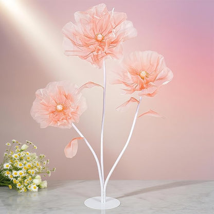 B-COOL Artificial Giant Flowers for Wedding Decoration: Champagne Huge Flowers 5.58 ft Large Silk Flower Faux Floral for Party Reception Arrangements Photographic Props Background Decor