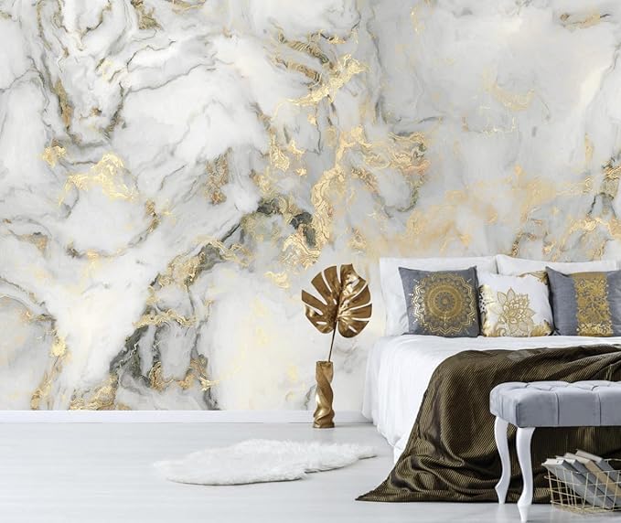 Abstract Marble Background Wall Mural Wallpaper Peel and Stick for Living Room Office 137"x100"
