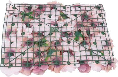 Gdrasuya10 6pcs Realistic Flower Wall Background Artificial Flowers Wall Backdrop Panel 3D Silk Rose Fake Flower Wall Panel Banquet Wedding Party Decor, Photography Background 60 x 40 cm