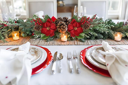 Briful Red Magnolia Christmas Flower Branches, 2 Pack 18.9in Artificial Magnolia Floral Picks and Spray with Pinecones Berries for Xmas Tree Vase Arrangements Decor