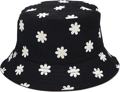Mashiaoyi Unisex Print Double-Side-Wear Reversible Bucket Hat