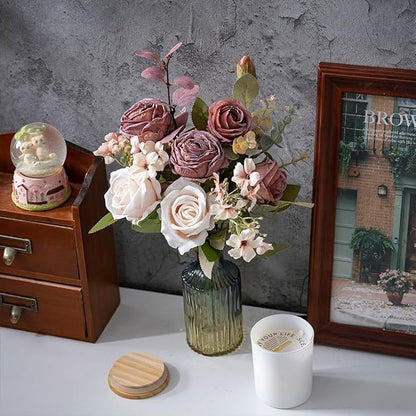 Small Artificial Fake Faux Flowers Silk Flower for Autumn Table Arrangements Fall Bouquets