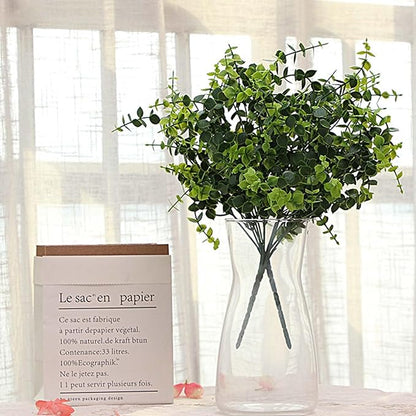 DARENYI Clear Glass Vase for Centerpieces, Home Decor, 8 inch Tall Large Opening Glass Flower Vase for Bouquet, Shelf, Centerpiece, Living Room, Office, Wedding or Gifts