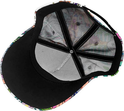 Floral Baseball Cap for Women Fashionable Adjustable Dad Hat Low Profile Running Hat for Summer Sporting Working Hiking