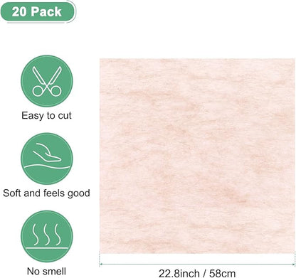 M METERXITY 20-Sheet Korean Cotton Wrapping Flower Paper, Waterproof Floral Wrapping Cotton Paper for Bouquets/Gift Packaging [Nude Pink]