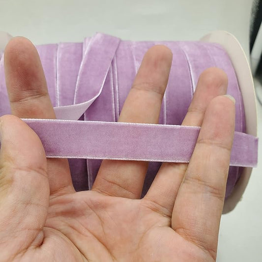 10 Yards Velvet Ribbon Spool (Light Purple, 5/8")