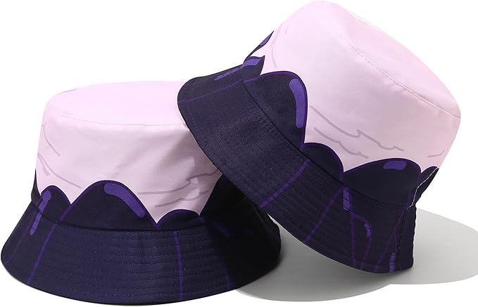 Mashiaoyi Unisex Print Double-Side-Wear Reversible Bucket Hat