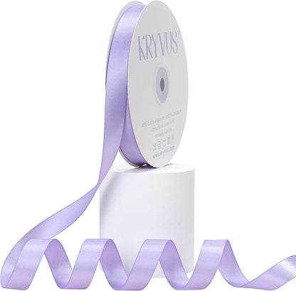 Lavender Satin Ribbon, Double Faced 5/8 Inch X 50 Yards Lavender Ribbon, Premium Satin Ribbon for Gift Wrapping, Crafts, Hair Bow Making, Sewing, Flower Bouquet, Wedding Party Decor