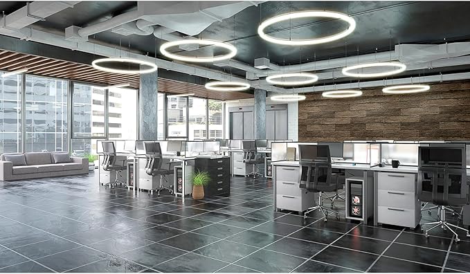 Modern Office Backdrop Video Conference Elegant Business Office Interior Brick Wall Virtual Photography Background Home Offices Live Video Zoom Calls Photoshoot Studio Background Props 7x5ft