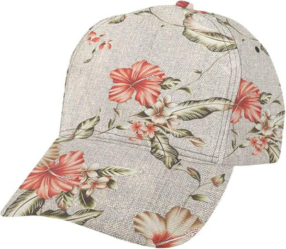 Pastel Cornflowers Floral Baseball Cap Dad Hats All-Over Print Fashion Accessory 100% Polyester Adjusts to Fit Most