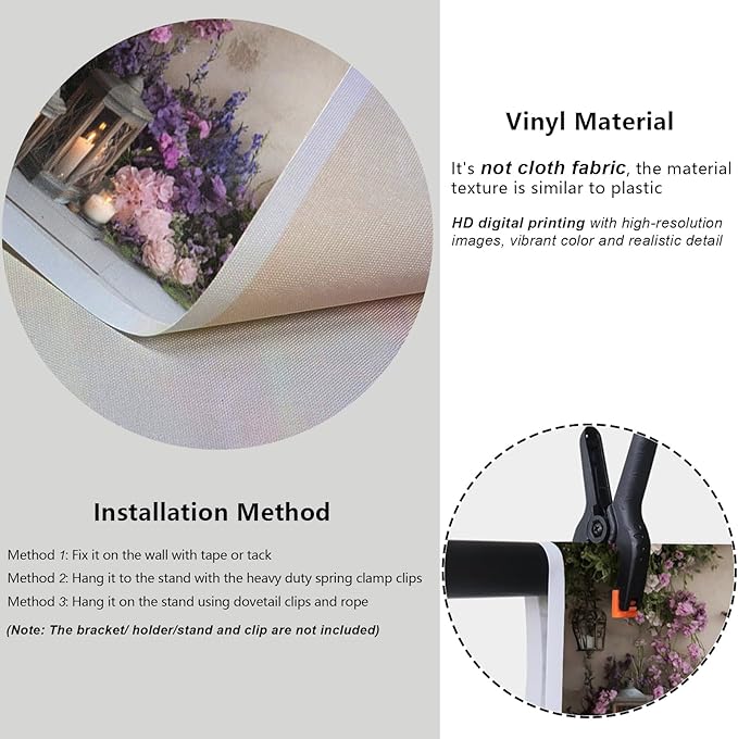 YongFoto Elegant Flower Wall Backdrop 7x5ft Floral Butterfly Candle Photography Background Baby Bridal Shower Wedding Girl Birthday Party Banner Room Decor Portrait Photoshoot Wallpaper Photo Booth