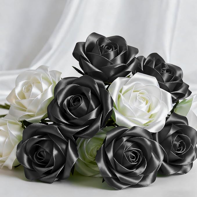1-1/2" x 100 Yards Wide Satin Black Ribbon 1 1/2 inch, Gift Ribbon for Gift Wrapping, Flower Bouquet, Crafts, Wedding Party Decorations, Christmas and Handmade