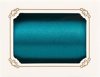 MEEDEE Peacock Satin Ribbon Lux Double Faced Satin Ribbon 3 Inch Peacock Ribbons by 10 Yards Turquoise Blue Ribbons for Christmas Tree Decoration, Weddings, Flower Bouquet, Bow Making