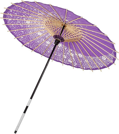 THY COLLECTIBLES Classic Chinese Art Asian Style 33" Paper Parasol Umbrella with Long Handle and Floral Print for Wedding Parties, Photography, Costumes, Cosplay, Decoration And Other Events