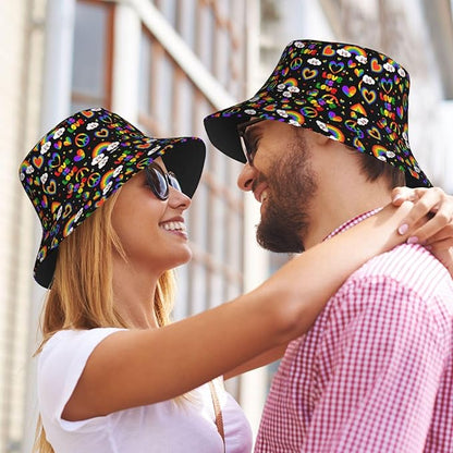 Fashion Bucket Hat Summer Beach Travel Sun Hat Packable Fisherman Cap for Men Women