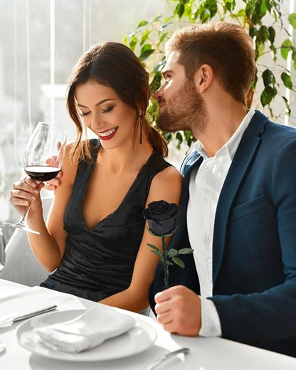 Black Preserved Flowers Gifts for Women: Roses for Birthday Wedding Gift for Girlfriend Wife Grandma Mom