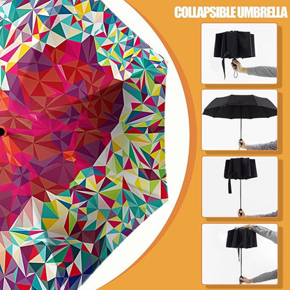 Small Compact Travel Automatic Folding Umbrella for Women, Portable Lightweight, Rain, Wind, UV Sun Shade
