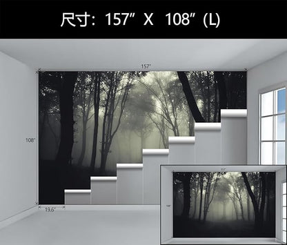 WFBHUA-Dark Forest Wallpaper Peel and Stick Foggy Woods Landscape Self Adhesive Wall Mural for Living Room Bedroom 157“x108