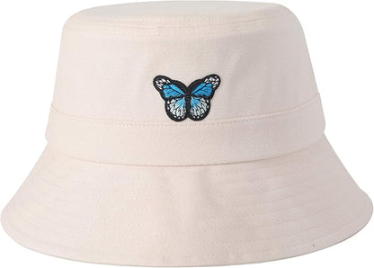 ZLYC Unisex Fashion Embroidered Bucket Hat Summer Fisherman Cap for Men Women